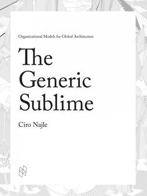 cover image of The Generic Sublime